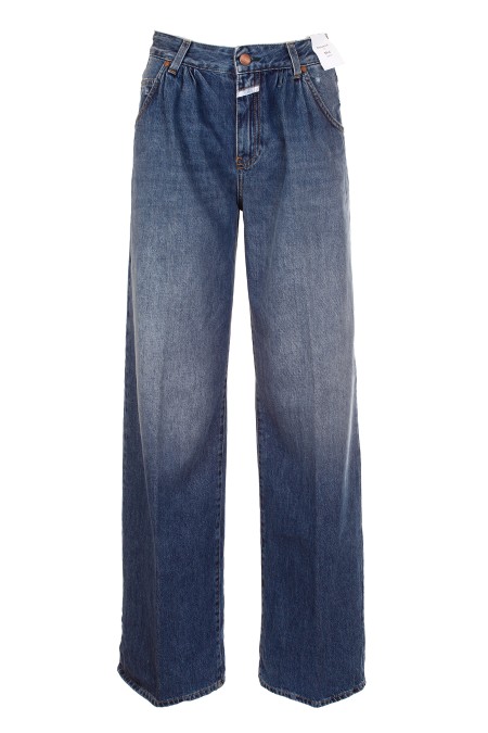 Shop CLOSED Saldi Jeans: Closed jeans 5 tasche in cotone elasticizzato. 
Vita media.
Pieghe e gamba larga.
Nuova vestibilità rilassata.
Composizione: 100% cotone biologico.
Fatto in Italia.. C91893 15E 3B  NOLIN-DBL